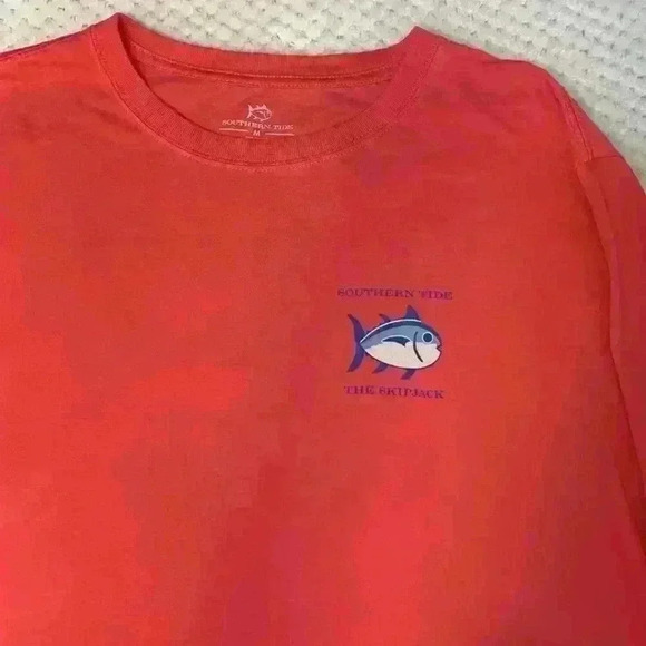Peach Southern Tide The Shipjack long sleeve sz M ocean vacation comfy casual - Picture 2 of 9